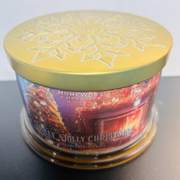 HomeWorx by Slatkin Holly Jolly Christmas 4-Wick 18oz Candle - Picture 1 of 4